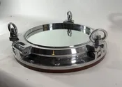 23 Inch Aluminum Ship's Porthole Mirror