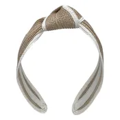 Bicolor Straw Turban Headband