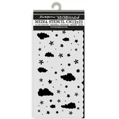 Stamperia Stencil 4.72"X9.84"-Candy Christmas Clouds