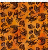 Dragons-Emerald Reign Dragon Toile - Orange