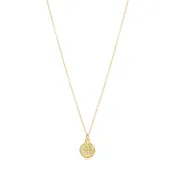 16" NECKLACE GOLD - BLESSING SMALL GOLD DISC