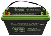 130Ah Dual Purpose Lithium Battery (Cranking) 12.8V - Bluetooth - IP67 Waterproof - Heated