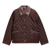 Barbour Icons Tartan Collar Cropped Liddesdale Quilted Jacket