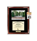 AllGiftFrames Ball State University BSU Diploma Frame Lithograph Degree Graduation Framing Black Matted Engraved Custom University Graduate Gift Holder Case