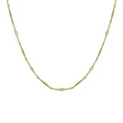 18K Gold Lure Chain with Rose Cut Diamonds