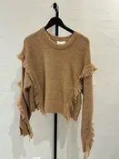 3.1 Phillip Lim Fringe Detail Crewneck Knit Sweater sz M