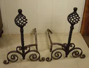 Victorian Cast Iron Andirons