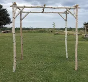 Natural Wood Chuppah — Milestones