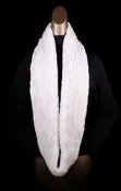 Assorted Knitted Chinchilla Rex Rabbit Infinity Scarf