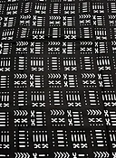 African Ankara Wax Print-Black and White