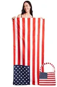 American Flag Beach Towel Bag
