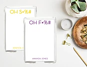 Medium Lucite: Oh S*%# / Oh F*%# — a little card company