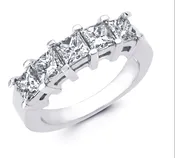 Forever Five Princess 5-Stone Diamond Anniversary Ring
