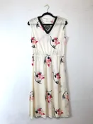 80s Flowers & Swooshes Dress