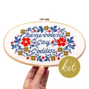Benevolent Gay Goddess Cross Stitch Kit