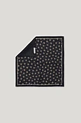 Black Floral Printed Pocket Square