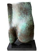 2002 "Mezza Chiappa"  Contemporary Organic Modern, Figurative, Nude, Bronze dark green by Gerald Siciliano