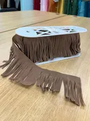 4" MOCHA SUEDE FRINGE TRIM