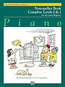 Alfred's Basic Piano Library for the Later Beginner - Notespeller Book Complete Levels 2 & 3