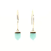 Salty Cali Swami Drop Amazonite Earrings