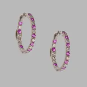 14k White Gold Ruby (1.01ct.) Earrings