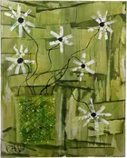 JB Davies Green Tea 48 x 60 in Acrylic on Canvas Painting