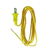 Lamp Cord With Polarized Plug, 18-2, Gold, 8-Ft.
