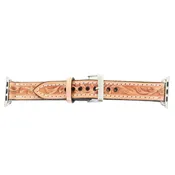 AWB44 - Floral Tooled Watch Band