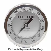 0 - 240° C 3-3/16" Face 12" Stem Thermometer Teltru AA375R Series 41101279