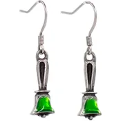Handbell Earrings – Pewter, Enamel Finish