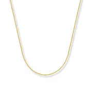 1mm Cable Chain Necklace Solid 14K Yellow Gold 20"