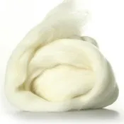 64 Count 21.5 Micron Undyed Merino Wool Top - 1 lb