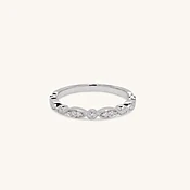 18K White Gold Diamond Illusion Band — Zoland