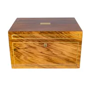 Benson & Hedges Campaign style Walnut and Brass Inlaid Humidor