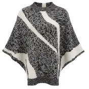 3.1 Phillip Lim Black / Ivory Cape Style Knit Pullover Sweater
