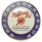 Round Glass Dome Thermometer, Gulf Marine
