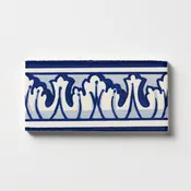 307 Blue Glazed Ceramic Border Tiles 3×6