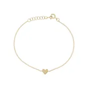 14K Gold Heart Bracelet