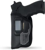 Eco-Leather IWB Holster with Laser – Suede-Lined, Metal Clip, Right & Left Hand