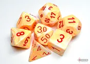Chessex: Festive Polyhedral Sunburst/red 7-Die Set (CHX27453)
