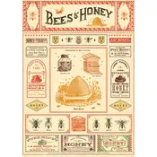 Bees & Honey 1 Vintage Poster