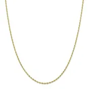 10K Yellow Gold Lightweight Diamond Cut Rope Chain
