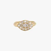 AM Studio Gold and Diamonds Eye Ring