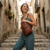 Alvin Leather Backpack - Dark Brown