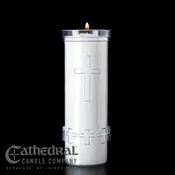 Divine Presence 7-Day Plastic Sanctuary Light (24 per case) — Meliora Catholic Books, Gifts, Church Supplies