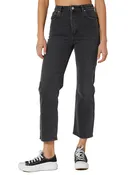 Abrand Venice Straight Bobbi In Washed Black