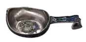 A. Fuld Russian Enamel & Silver Kovsh from Late 19th or Early 20th Century