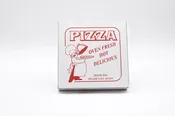 10″x10″x2″ Lock Corner Clay Pizza Box with Stock Print Design