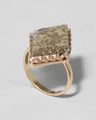 Antique 1800s 14k Gold and Golden Quartz Ring