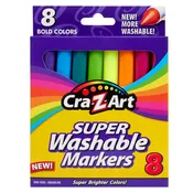 Cra-Z-Art Broadline Markers, 8 Count, Washable, Bold Colors, Non-Toxic